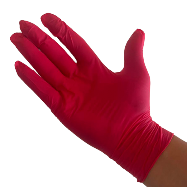 Guantes Nitrilo Rojo Cereza