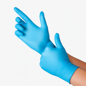 Guantes de Nitrilo Azul Calibre # 8 Caja x 100 Und