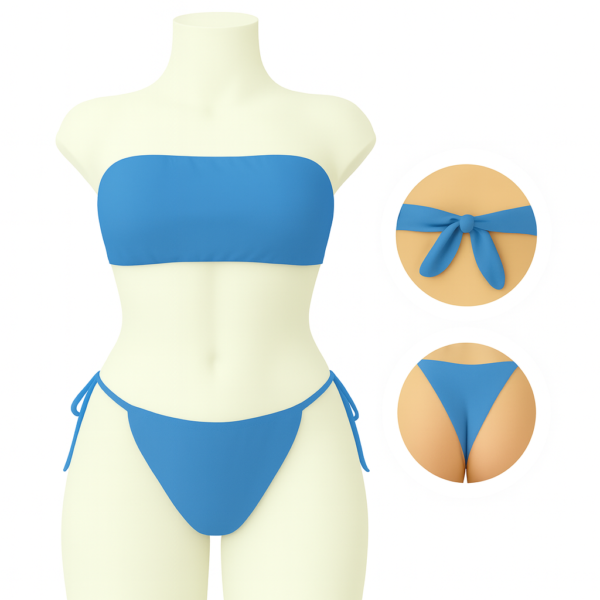 Panty Top  Tiras Color Azul Paquete x 10 Und