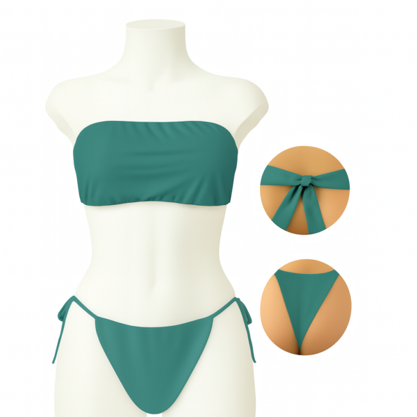 Panty Top  Tiras Color Verde Menta Paquete x 10 Und