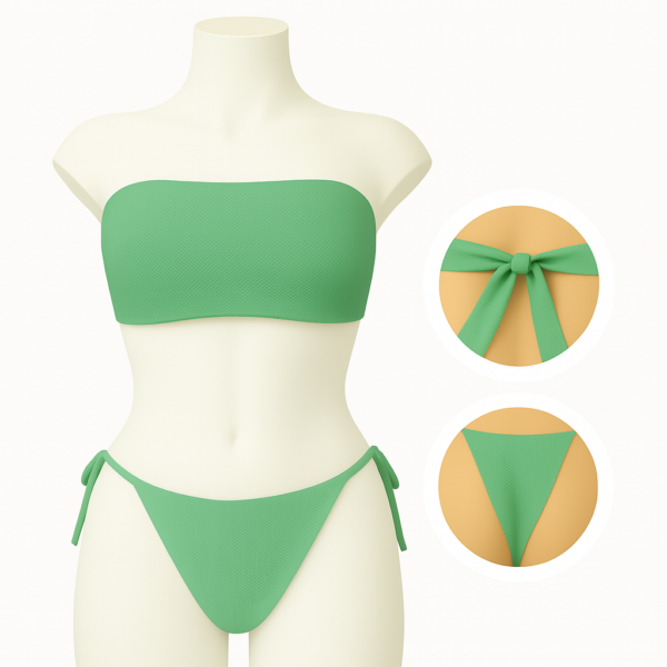 Panty Top  Tiras Color Verde Manzana Paquete x 10 Und