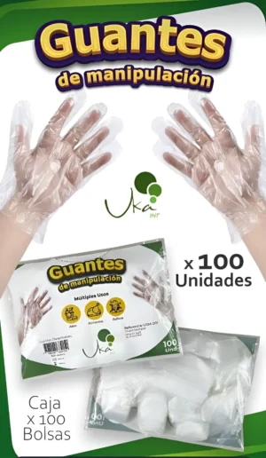 Guantes de Manipulación de Alimentos Ukaint Paquete x 100 Und
