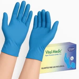 Guantes Nitrilo Azul Calibre # 10 Caja x 50 Und