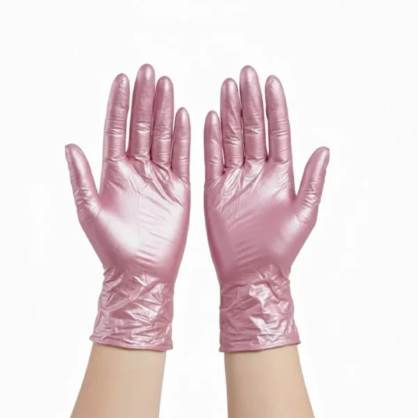 Guantes Nitrilo Rosado Metalizado Caja x 100 Und